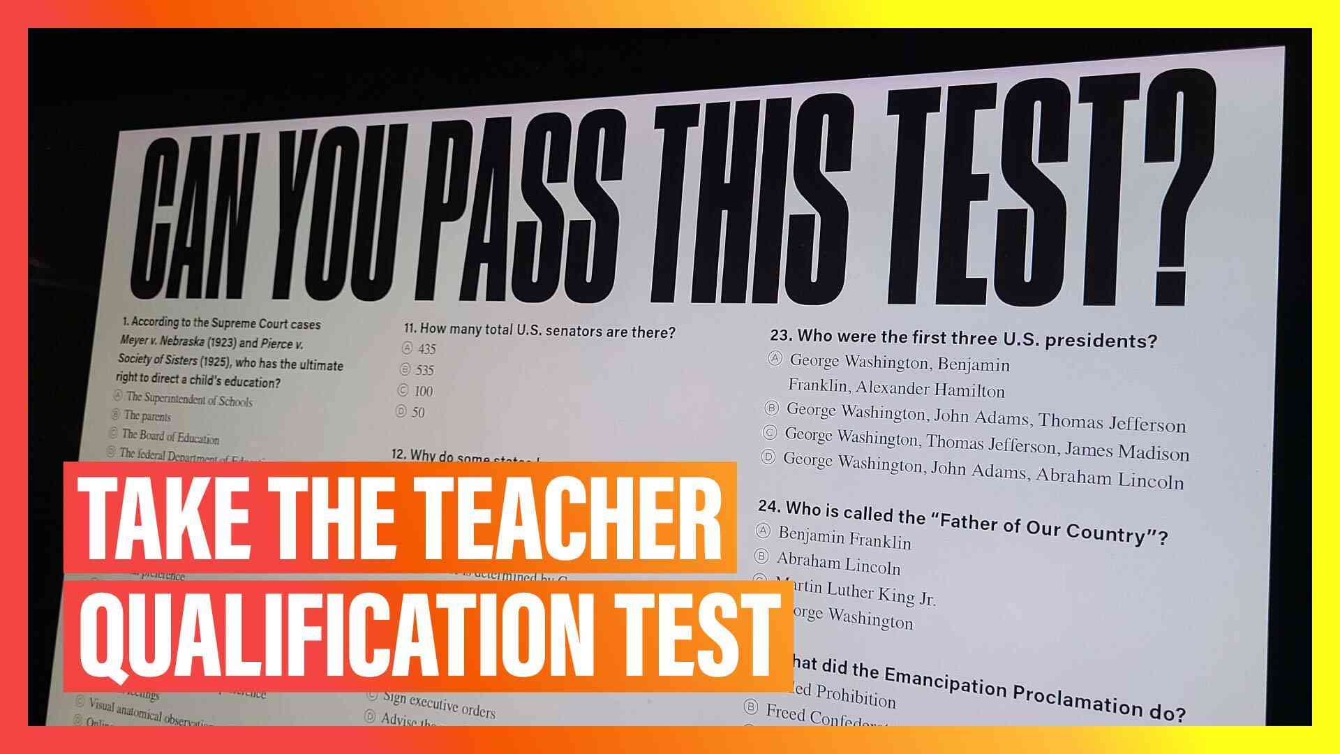 Take the Teacher Qualification Test