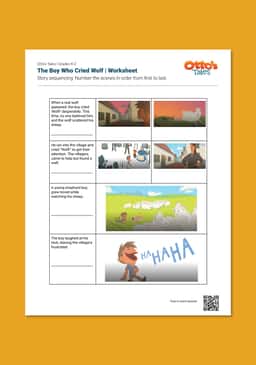 "Otto's Tales: The Boy Who Cried Wolf" Worksheet