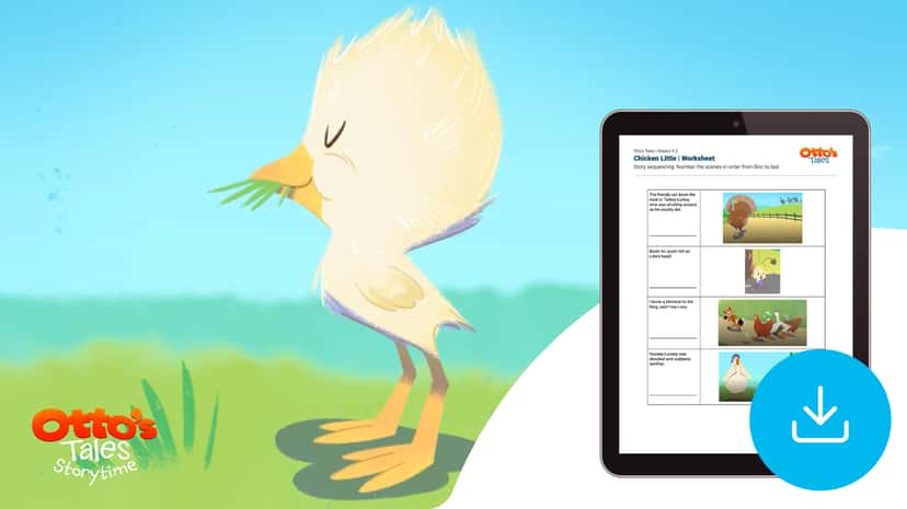 "Otto's Tales: Chicken Little" Worksheet