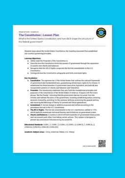 "Street Smarts: The Constitution" Lesson Plan