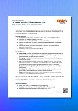 "Otto's Tales: Let's Meet a Police Officer" Lesson Plan 