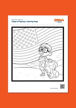 "Otto's Tales: Today Is Flag Day" Coloring Page