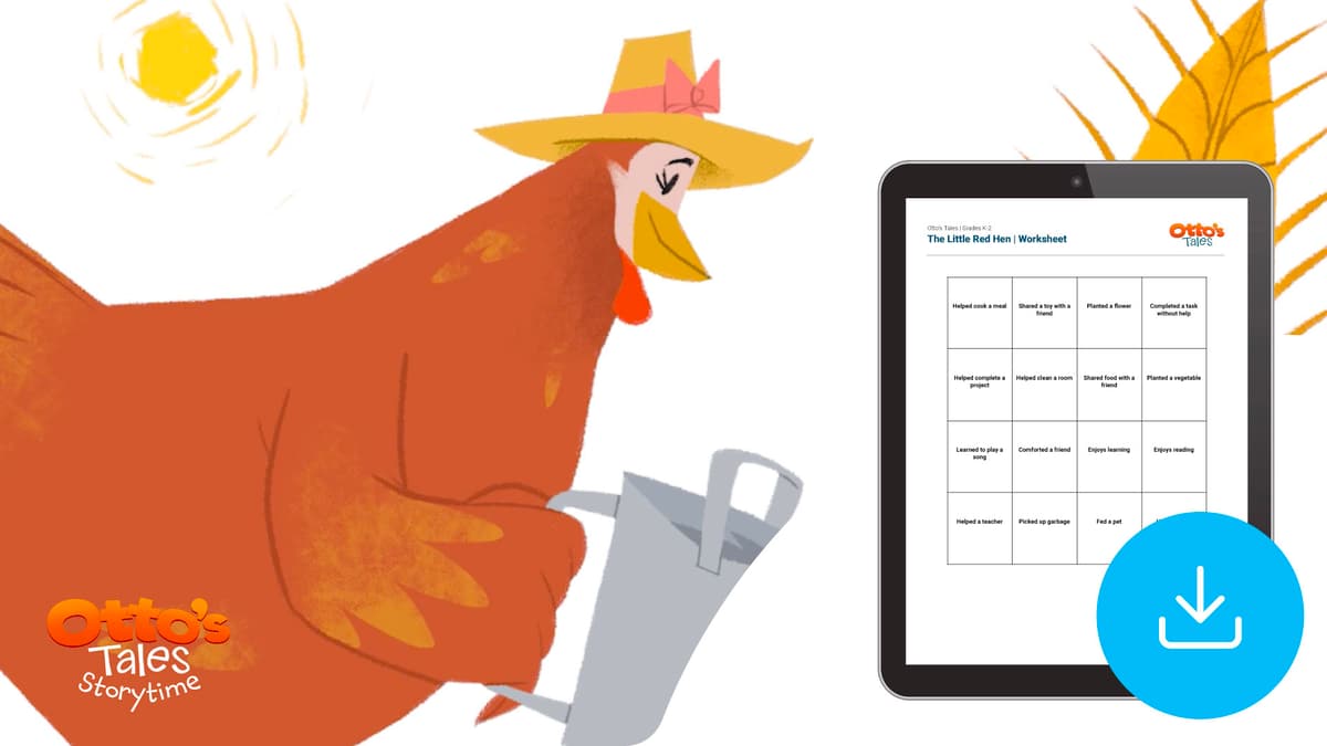 "Otto's Tales: The Little Red Hen" Worksheet
