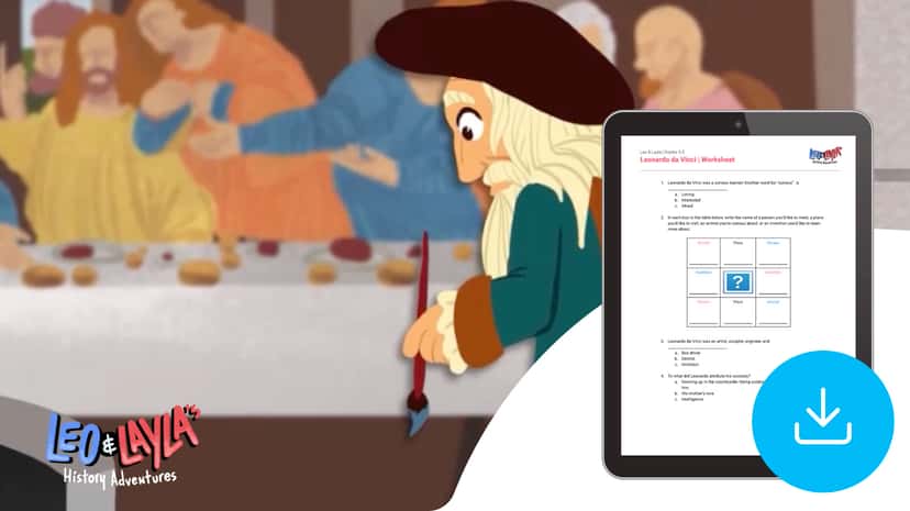 "Leo & Layla: Leonardo da Vinci" Worksheet
