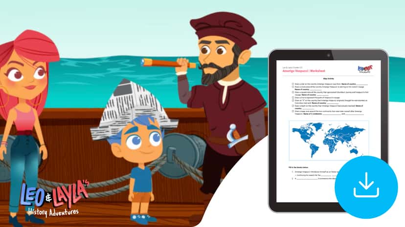 "Leo & Layla: Amerigo Vespucci" Worksheet
