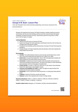 "Guess or Mess: George H.W. Bush" Lesson Plan