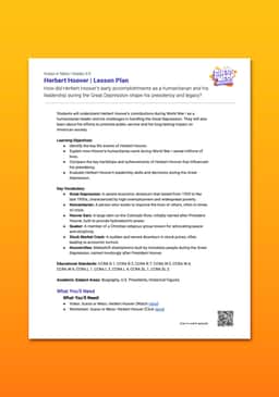 "Guess or Mess: Herbert Hoover" Lesson Plan