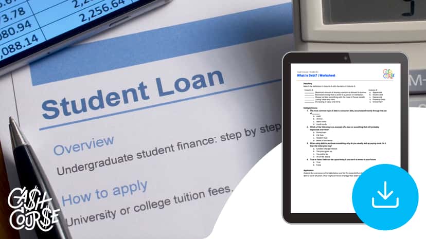 "Cash Course: What Is Debt?" Worksheet