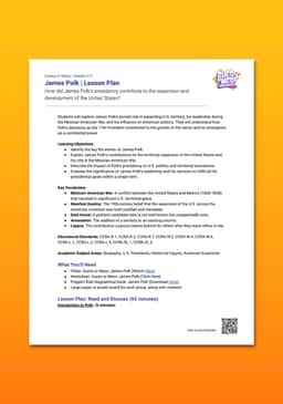 "Guess or Mess: James Polk" Lesson Plan 