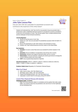 "Guess or Mess: John Tyler" Lesson Plan 