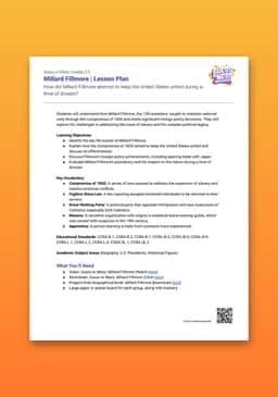 "Guess or Mess: Millard Fillmore" Lesson Plan 