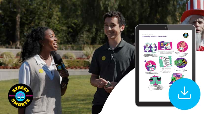"Street Smarts: Citizenship in the U.S." Worksheet