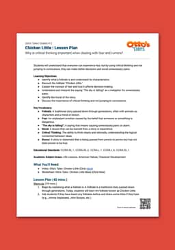 "Otto's Tales: Chicken Little" Lesson Plan 