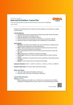 "Otto's Tales: Noah and the Rainbow" Lesson Plan 