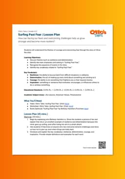 "Otto's Tales: Surfing Past Fear" Lesson Plan 