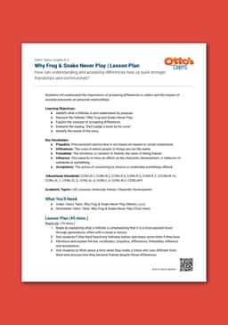 "Otto's Tales: Why Frog & Snake Never Play Together" Lesson Plan