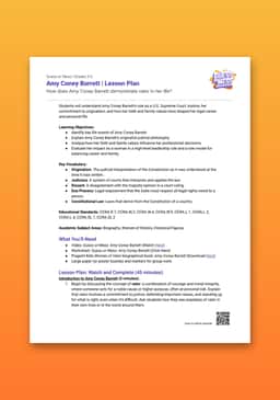 "Guess or Mess: Amy Coney Barrett" Lesson Plan