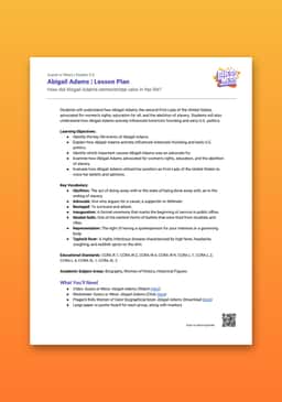 "Guess or Mess: Abigail Adams" Lesson Plan
