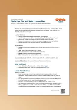 "Otto's Tales: Truth, Lies, Fire, and Water" Lesson Plan