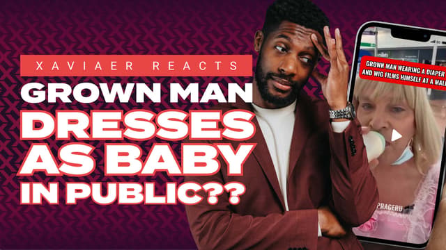 Grown Man Dresses as a Baby While Drinking from a Bottle in Public