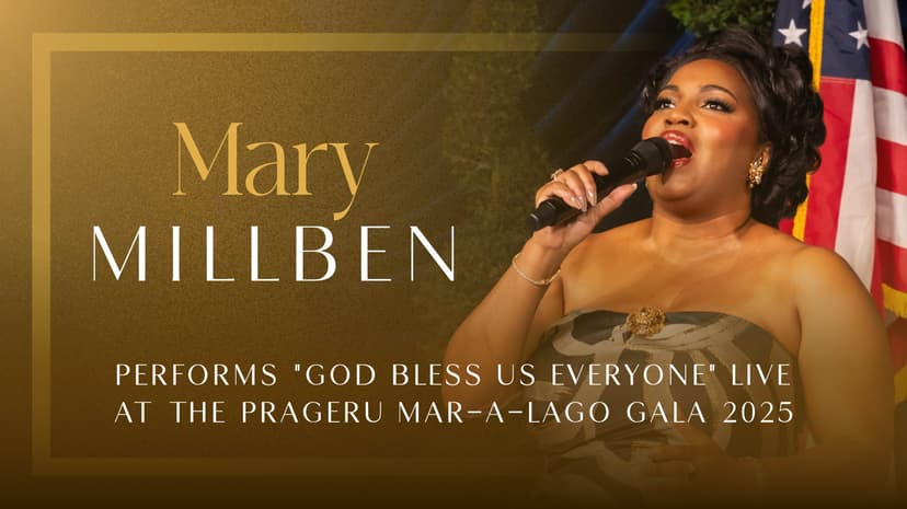 Mary Millben Performs "God Bless Us Everyone" Live at the 2025 PragerU Mar-a-Lago Gala