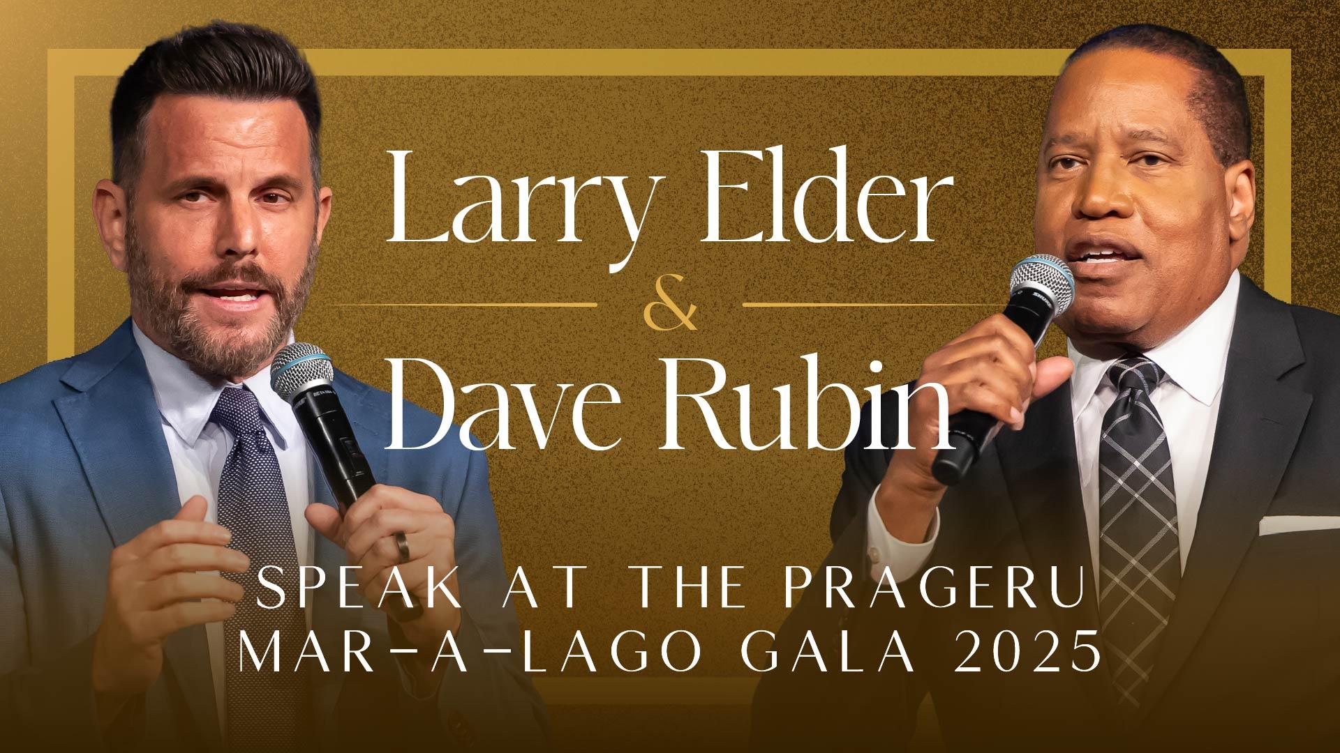 Larry Elder and Dave Rubin Speak at the 2025 PragerU Mar-a-Lago Gala