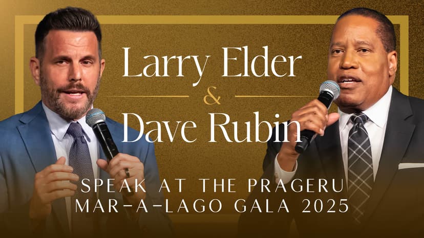 Larry Elder and Dave Rubin Speak at the 2025 PragerU Mar-a-Lago Gala