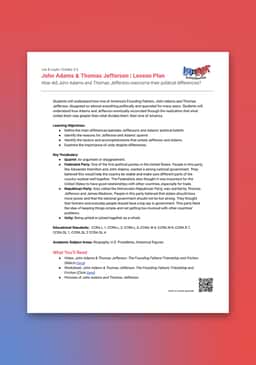 "Leo & Layla: John Adams & Thomas Jefferson" Lesson Plan 