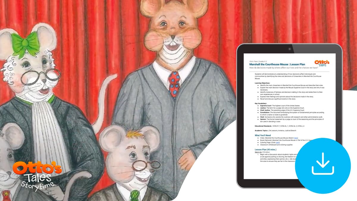 "Otto's Tales: Marshall the Courthouse Mouse" Lesson Plan 