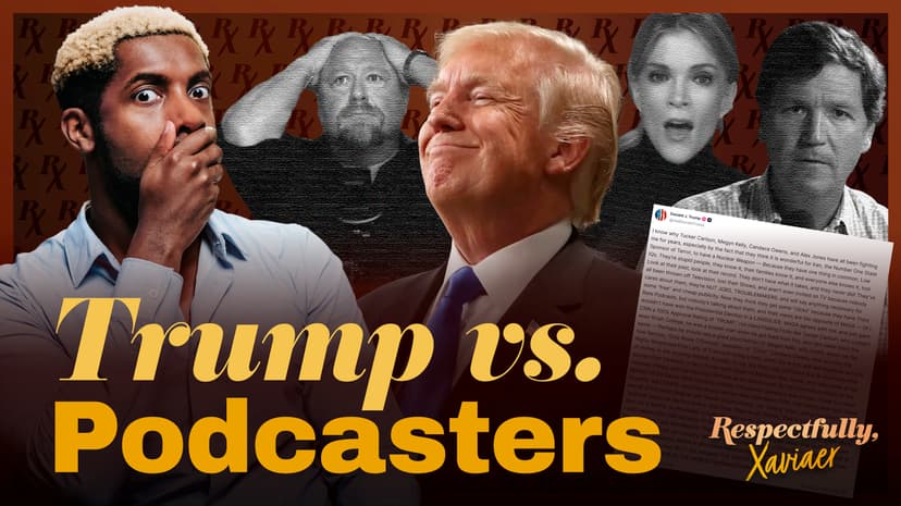 Reacting to Trump's Truth Social Post Dragging Famous Podcasters