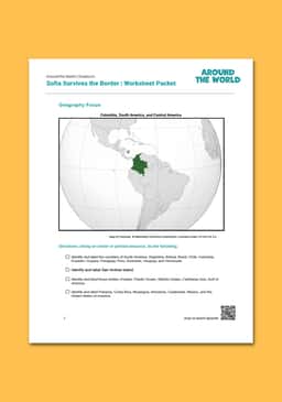"Colombia: Sofia Survives the Border" Worksheet Packet
