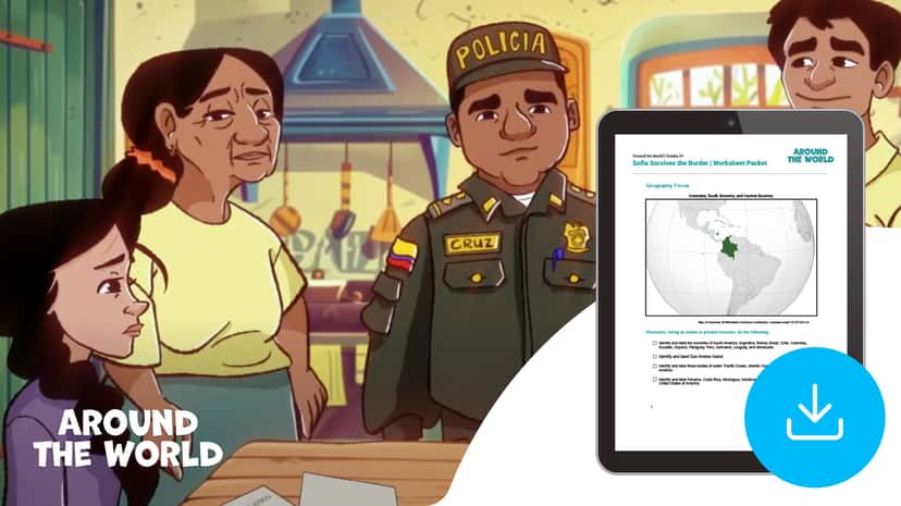 "Colombia: Sofia Survives the Border" Worksheet Packet