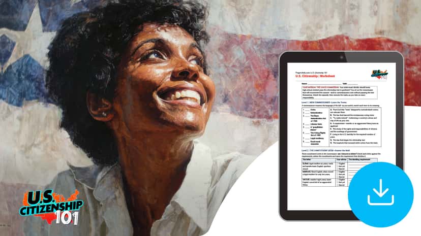 "U.S. Citizenship 101: U.S. Citizenship" Worksheet