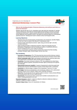 "U.S. Citizenship 101: American Democracy" Lesson Plan