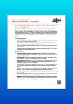 "U.S. Citizenship 101: American Government" Lesson Plan