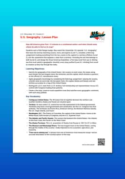 "U.S. Citizenship 101: U.S. Geography" Lesson Plan 
