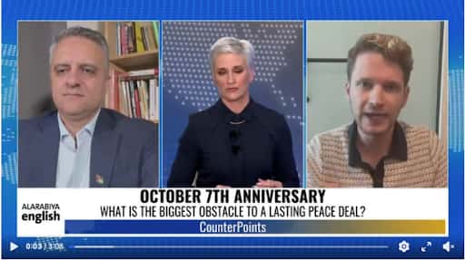 Shabbos Kestenbaum on Al Arabiya English