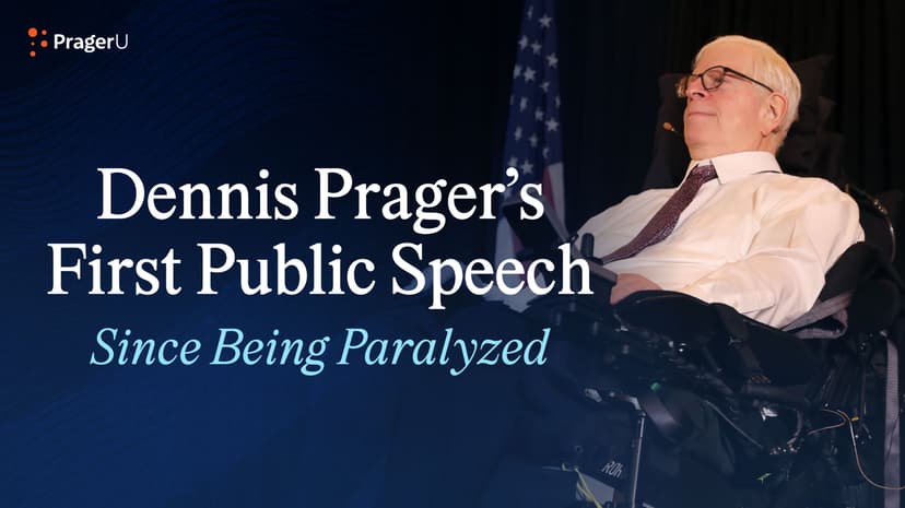 Dennis Prager's First Public Speech Since Being Paralyzed