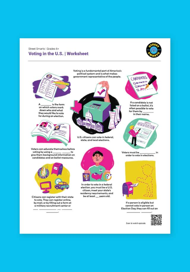 "Street Smarts: Voting in the U.S." Worksheet