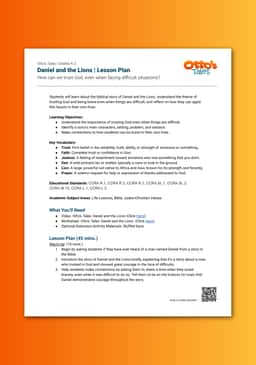 "Otto's Tales: Daniel and the Lions" Lesson Plan