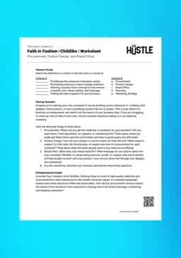 "The Hustle: All Good in the Hood—Childlike Clothing" Worksheet