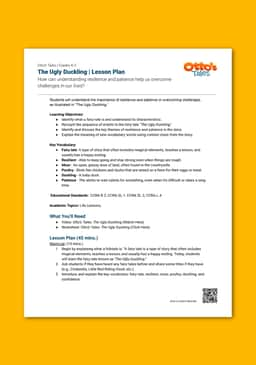 "Otto's Tales: The Ugly Duckling" Lesson Plan