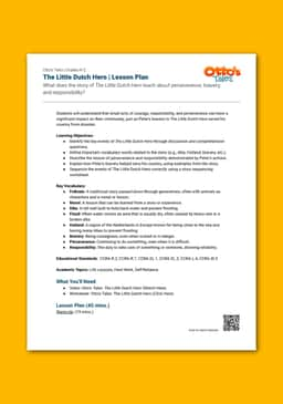 "Otto's Tales: The Little Dutch Hero" Lesson Plan 