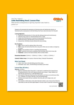 "Otto's Tales: Little Red Riding Hood" Lesson Plan