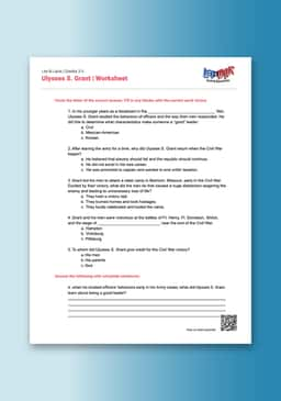 "Leo & Layla: Ulysses S. Grant" Worksheet