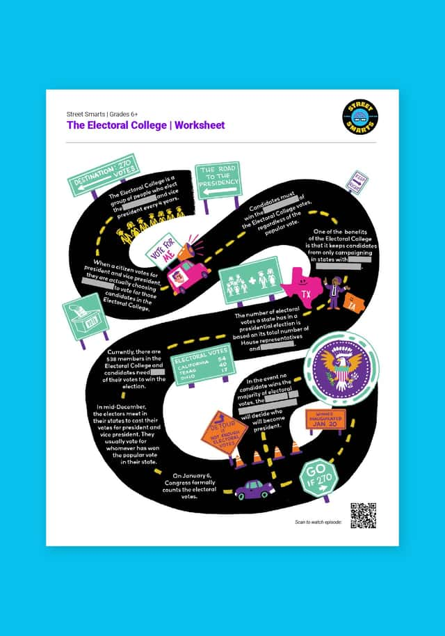 "Street Smarts: The Electoral College" Worksheet