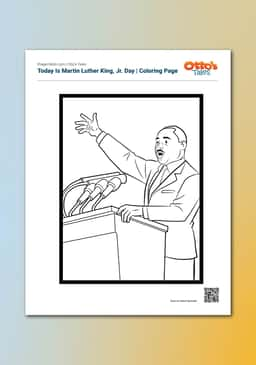 "Otto's Tales: Today Is MLK, Jr. Day" Worksheet