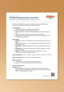 "Otto's Tales: The Wise & Foolish Servants" Lesson Plan