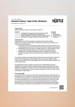 "The Hustle: Steeped in History - Sage & Folly Historical Apothecary" Worksheet