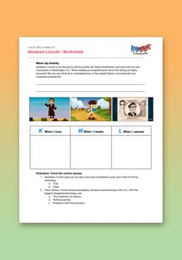 "Leo & Layla: Abraham Lincoln" Worksheet